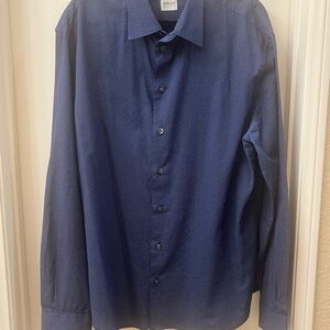 Armani Collezioni Blue Dress Shirt Classic Fit